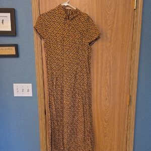 April Cornell Black and Gold Maxi Dress